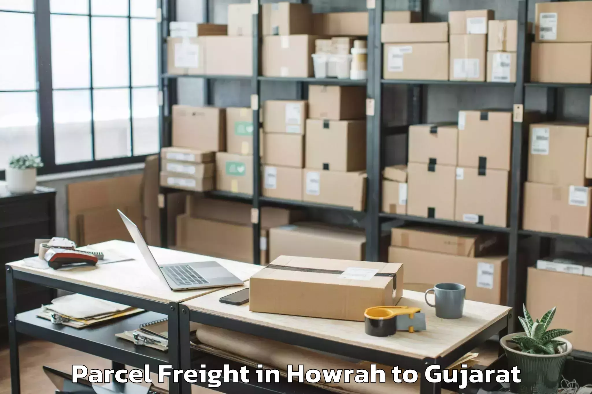 Comprehensive Howrah to Crystal Mall Rajkot Parcel Freight